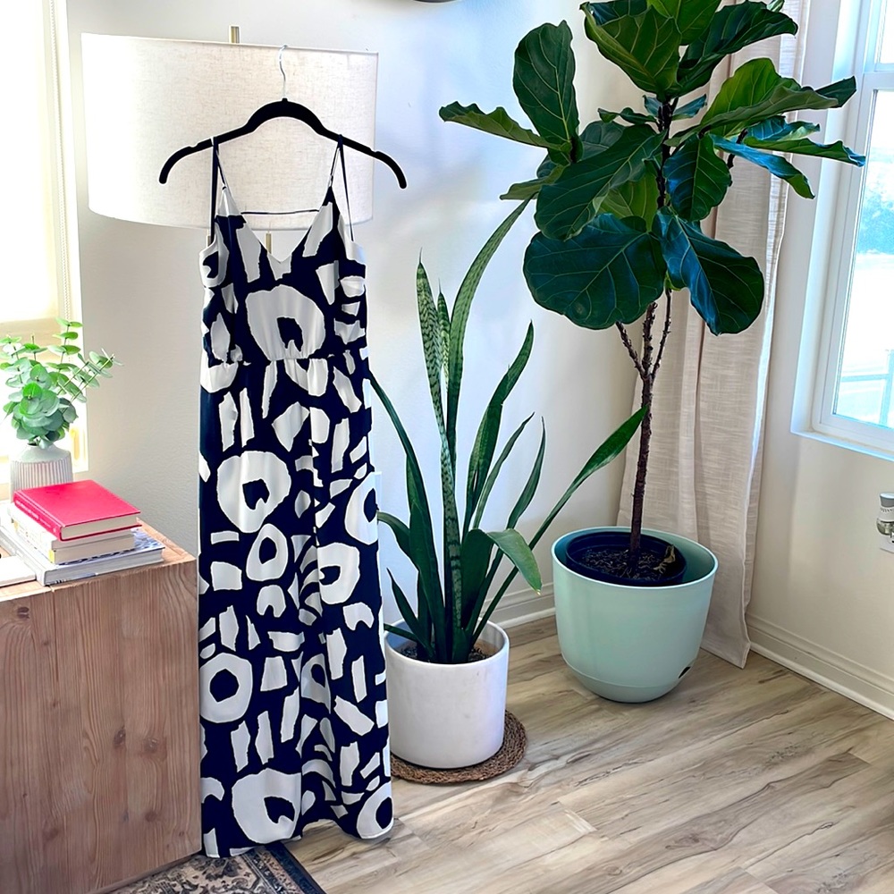 Loft navy maxi dress